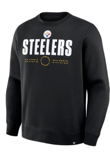 Pittsburgh Steelers Mens Black Direct Handoff Long Sleeve Crew Sweatshirt