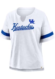 Kentucky Wildcats Womens White Conquer the Game Short Sleeve T-Shirt