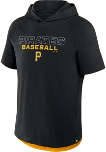 Pittsburgh Pirates Black Stadium Slub Short Sleeve Hoods