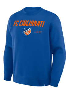 FC Cincinnati Mens Blue Legacy Fleece Long Sleeve Crew Sweatshirt