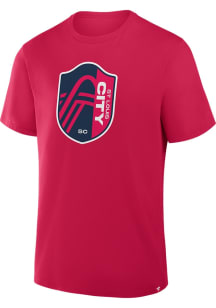 St Louis City SC Red Legacy Crest Short Sleeve T Shirt
