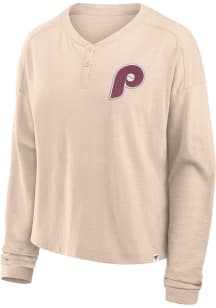 Philadelphia Phillies Womens Ivory Hometown LS Tee