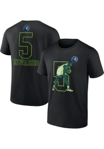 Anthony Edwards Minnesota Timberwolves Black Name Number Short Sleeve Player T Shirt