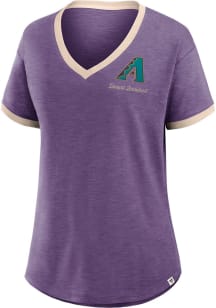 Arizona Diamondbacks Womens Purple Hometown Short Sleeve T-Shirt