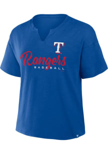Texas Rangers Womens Blue Future Short Sleeve T-Shirt