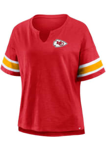 Kansas City Chiefs Womens Red Curl Route Short Sleeve T-Shirt