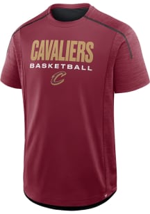 Cleveland Cavaliers Maroon Poly Short Sleeve T Shirt
