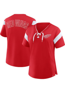 Detroit Red Wings Womens Fundamental Athena Fashion Hockey Jersey - Red