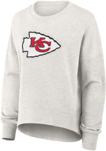 Kansas City Chiefs Womens Grey Primary Chain Crew Sweatshirt