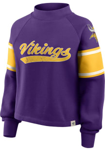 Minnesota Vikings Womens Purple Toss Sweep Crew Sweatshirt
