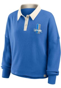 Detroit Lions Womens Blue Halftime Lead LS Tee