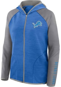 Detroit Lions Womens Blue End Around Pass Long Sleeve Full Zip Jacket