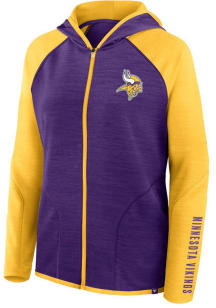 Minnesota Vikings Womens Purple End Around Pass Long Sleeve Full Zip Jacket
