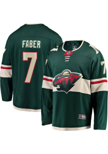 Brock Faber Minnesota Wild Mens Green Home Hockey Jersey