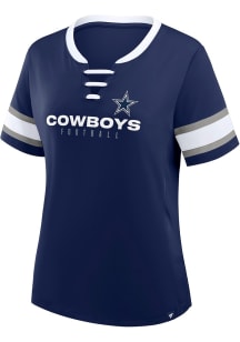 Dallas Cowboys Womens Bling Draw Fashion Football Jersey - Navy Blue