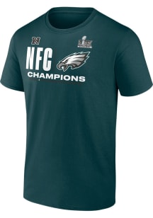 Philadelphia Eagles Midnight Green 2024 Conference Champions Short Sleeve T Shirt