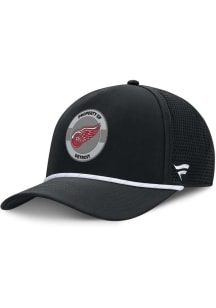 Detroit Red Wings 2025 Authentic Pro 5-Panel Rope Adjustable Hat - Black