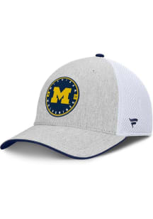 Michigan Wolverines Mens Grey COLLEGE TRIGGER Flex Hat
