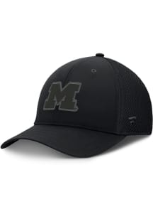 Michigan Wolverines Mens Black COLLEGE VERTICAL Flex Hat