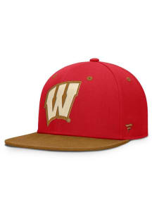 Wisconsin Badgers Mens Red COLLEGE NOBO Fitted Hat