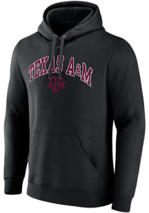 Texas A&M Aggies Mens Black Arch Mascot Long Sleeve Hoodie