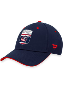 Columbus Blue Jackets Mens Navy Blue 2023 Authentic Pro Draft Stretch Flex Hat