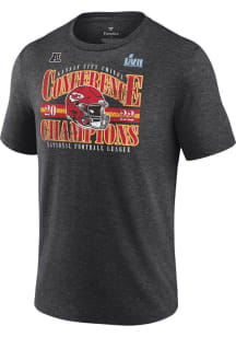 Kansas City Chiefs Grey 2022 Conference Champions Short Sleeve Fashion T Shirt