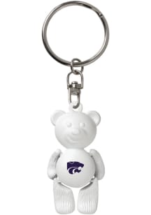 K-State Wildcats Beary Cute Keychain - Purple