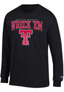Champion Texas Tech Red Raiders Black Wreck 'Em Long Sleeve T Shirt