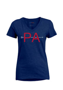 Pennsylvania Womens Navy Blue Diva Short Sleeve T-Shirt