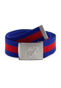 Kansas Jayhawks Fabric Stripe Mens Belt