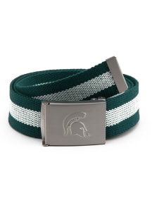 Michigan State Spartans Fabric Stripe Mens Belt