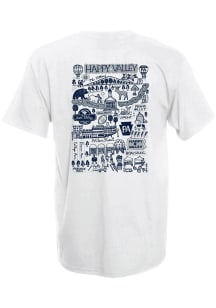 Pennsylvania Womens White Julia Gash Short Sleeve T-Shirt