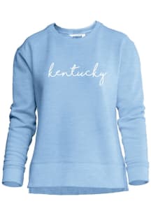 Kentucky Womens Light Blue Script Crew Sweatshirt