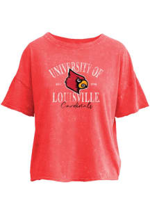 Louisville Cardinals Womens Red Kismet Short Sleeve T-Shirt