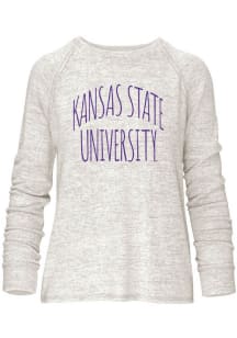 K-State Wildcats Womens Oatmeal Bumblebee Crew Sweatshirt