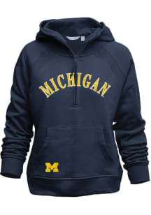 Michigan Wolverines Womens Blue Asana Hooded Sweatshirt