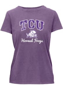 TCU Horned Frogs Womens Purple Foil Essentials Short Sleeve T-Shirt