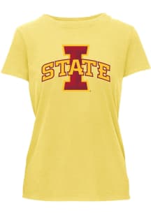 Iowa State Cyclones Womens Yellow Foil Essentials Short Sleeve T-Shirt