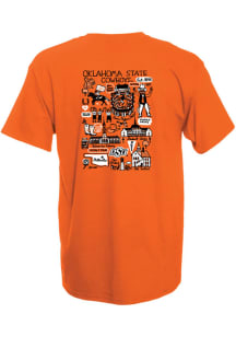 Oklahoma State Cowboys Womens Orange Julia Gash Short Sleeve T-Shirt