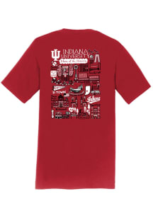 Indiana Hoosiers Womens Red Julia Gash Short Sleeve T-Shirt