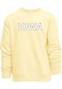 Iowa Hawkeyes Womens Yellow Everyday Chenille Crew Sweatshirt