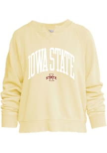 Iowa State Cyclones Womens Yellow Willow Washed Crew Sweatshirt