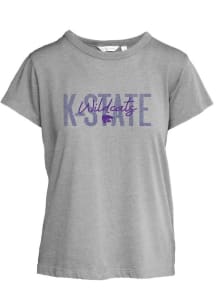 K-State Wildcats Womens Grey Darby Short Sleeve T-Shirt