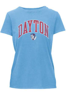 Dayton Flyers Womens Light Blue Essential Glitter Short Sleeve T-Shirt