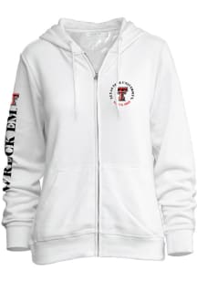 Texas Tech Red Raiders Womens White Comfy Long Sleeve Full Zip Jacket