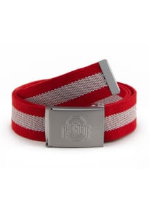 Ohio State Buckeyes Fabric Stripe Mens Belt