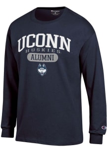 Champion UConn Huskies Navy Blue Pill Alumni Jersey Long Sleeve T Shirt