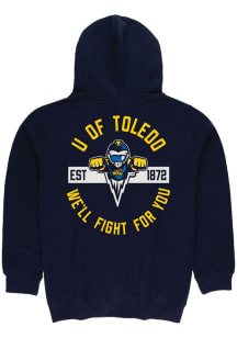 Summit Sportswear Toledo Rockets Mens Navy Blue Front Back Long Sleeve Full Zip Jacket