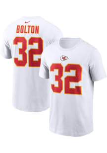 Nick Bolton Kansas City Chiefs White Name and Number Short Sleeve Player T Shirt